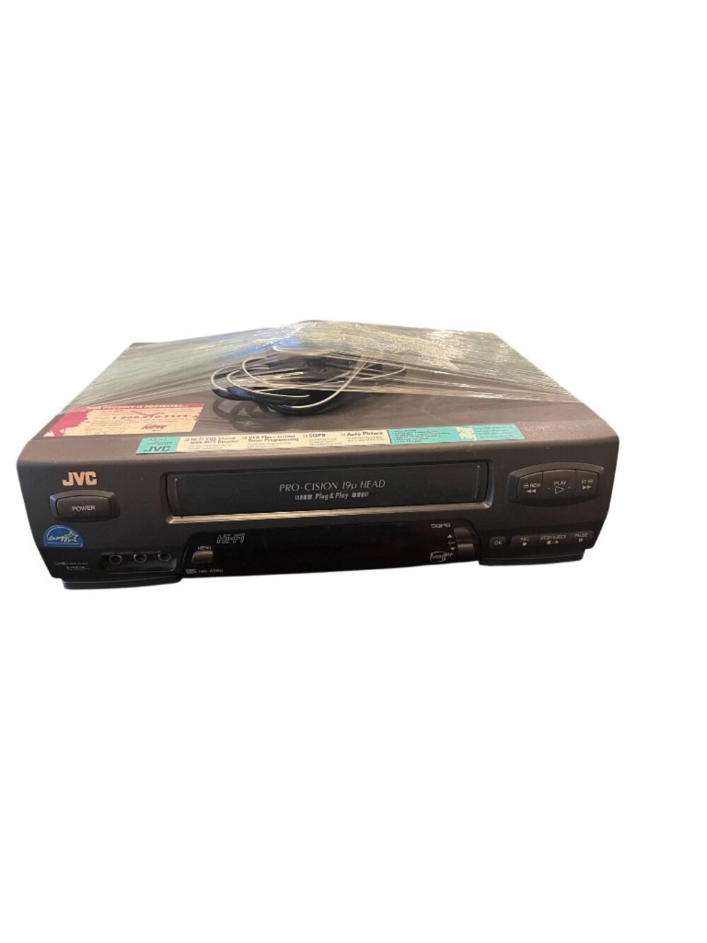 JVC Pro-Vision 19u Head VCR Video Cassette Recorder HR-A55U Remote - Not Tested
